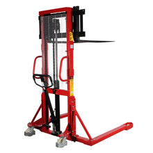 Cargar imagen en el visor de la galería, Apilador Hidráulico de 1 tonelada y 1.6 metros - base extra ancha fija