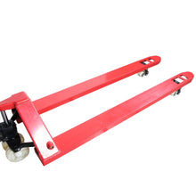 Cargar imagen en el visor de la galería, Patin Hidráulico Traspaleta Con Ruedas De Nylon Sistema Tándem Uñas Extra Largas 3 Ton