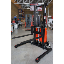 Cargar imagen en el visor de la galería, Apilador Semi-Eléctrico de 1 tonelada con patas y uñas ajustables - Mesumex