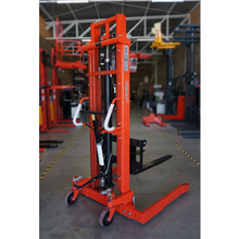 Cargar imagen en el visor de la galería, Apilador manual hidráulico de 1 tonelada con patas y uñas ajustables - Mesumex