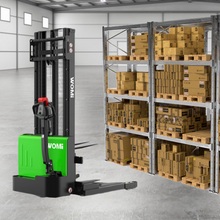 Cargar imagen en el visor de la galería, Apilador eléctrico de 1.2 tonelada y 3.6 metros de altura con base ajustable